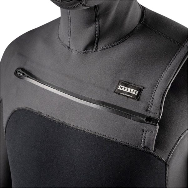 2026 Mystic Da Uomo Motion 5/3mm Con Cappuccio Chest Zip Muta 35000.250005 - Black